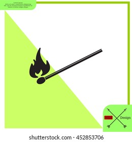 burning match icon