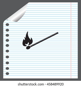 burning match icon