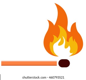 Burning match icon