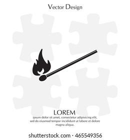 burning match icon