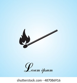 burning match icon