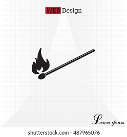 burning match icon