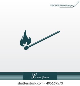 burning match icon