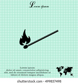burning match icon