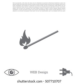 burning match icon