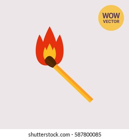 Burning match icon