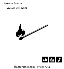 burning match icon