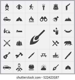 burning match icon. camping icons universal set for web and mobile
