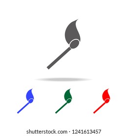 burning match icon. Elements of fireman in multi colored icons. Premium quality graphic design icon. Simple icon for websites, web design, mobile app, info graphics
