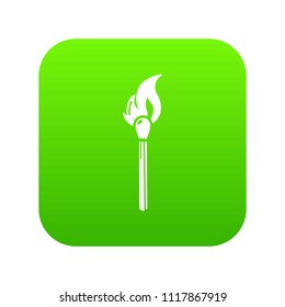 Burning match icon. Simple illustration of burning match vector icon for web