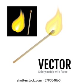 burning match. Match Icon Vector Art, Stock Vector