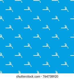 Burning match pattern repeat seamless in blue color for any design. Vector geometric illustration