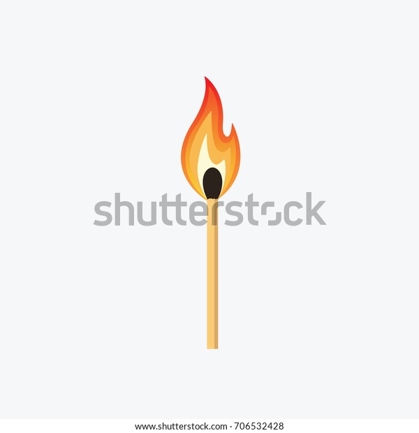 火をつけるマッチスティックのイラスト 火とのマッチ のベクター画像素材 ロイヤリティフリー