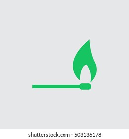 Burning match vector icon