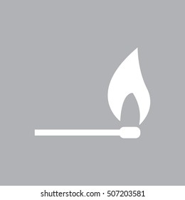Burning match vector icon