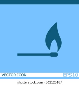 Burning match vector icon