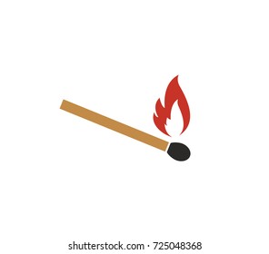 Burning matches icon, vector. matches icon.  Lighted matches icon.  Fire icon. Smoking. 