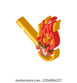 burning matchstick isometric icon vector. burning matchstick sign. isolated symbol illustration
