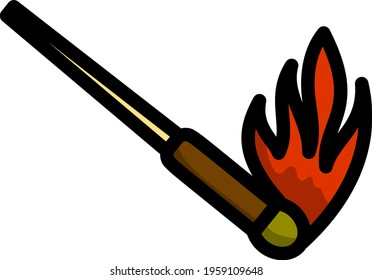 Ícone de Matchstik de Gravação. Estrutura De Tópicos Em Negrito Editável Com Design De Preenchimento De Cor. Ilustração de vetor.