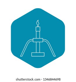 Burning oil gas flare icon. Outline illustration of burning oil gas flare vector icon for webicon. Outline illustration of vector icon for web