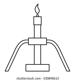 Burning oil gas flare icon. Outline illustration of burning oil gas flare vector icon for webicon. Outline illustration of vector icon for web