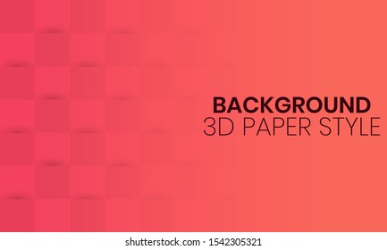burning orange abstract background with 3d paper art style