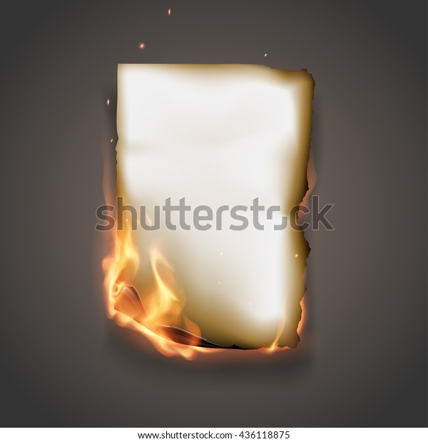 Vetor Stock De Papel Queimado Livre De Direitos 436118875