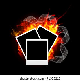 Burning photo frame