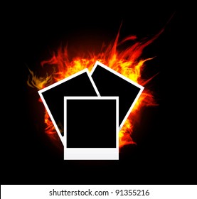 Burning photo frame