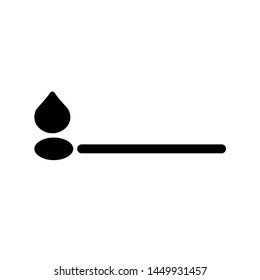 Burning safety match icon in a simple style. Graphic vector illustration. Isolated element for web design, mobile app and any other purpose.