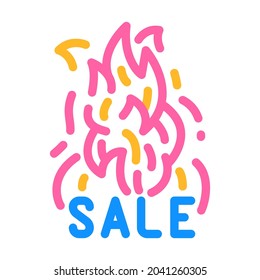 burning sale discount color icon vector. burning sale discount sign. isolated symbol illustration