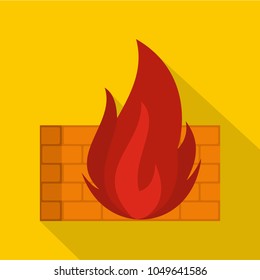 Burning security icon. Flat illustration of burning security vector icon for web