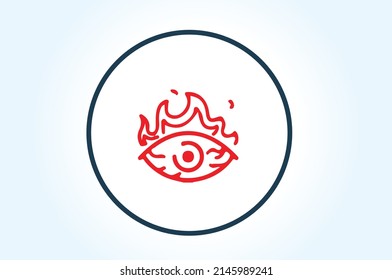 Burning sensation icon vector design