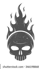 burning skull