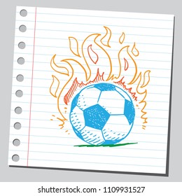 Brennender Fußballball