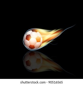 Burning Soccer Ball Vector