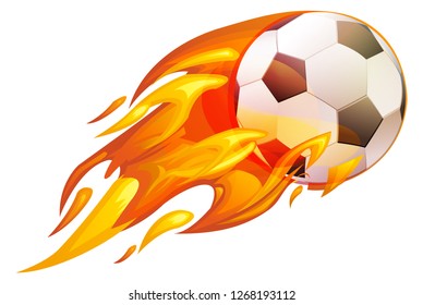 Burning Soccer - Illustration as EPS 10 File