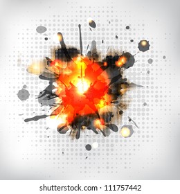 Burning Sparkler, Isolated On White Background, Vector Illustration