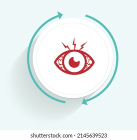 Burning or stinging eyes icon vector design