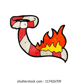 caricatura de corbata quemada