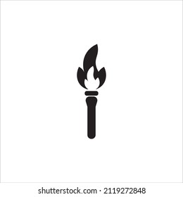 burning torch, fire vector, illustration