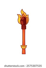 burning torch in holder icon