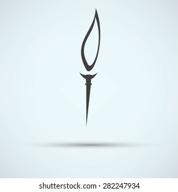 Burning torch icon