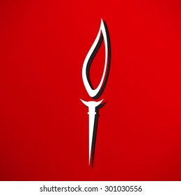 Burning torch icon