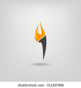 Burning torch icon