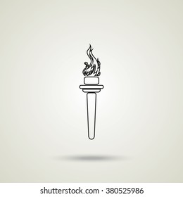 Burning torch icon.