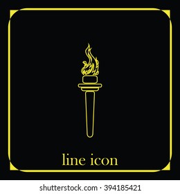 Burning torch icon.