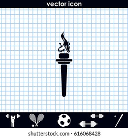 Burning torch icon.