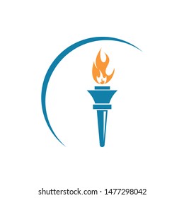 burning torch illustration vector design