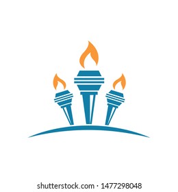 burning torch illustration vector design
